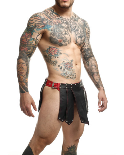 Jupe homme Sm Roman Skirt Noire-Rouge 