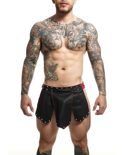Jupe homme Sm Roman Skirt Noire-Rouge 