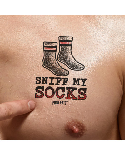Tatouage temporaire Sniff my Socks 9 x 7cm 