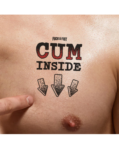 Tatouage temporaire Cum Inside 8.5 x 7cm 