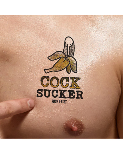 Tatouage temporaire Cock Sucker 9 x 6.5cm 