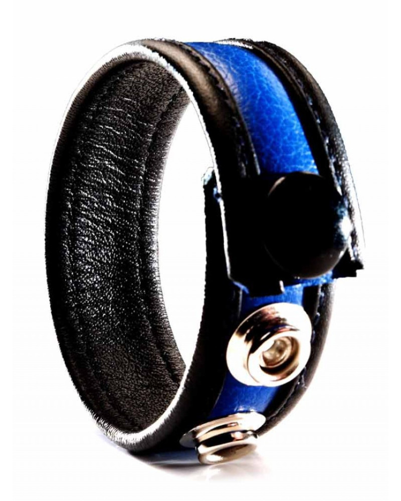 Cockring Cuir Bleu 