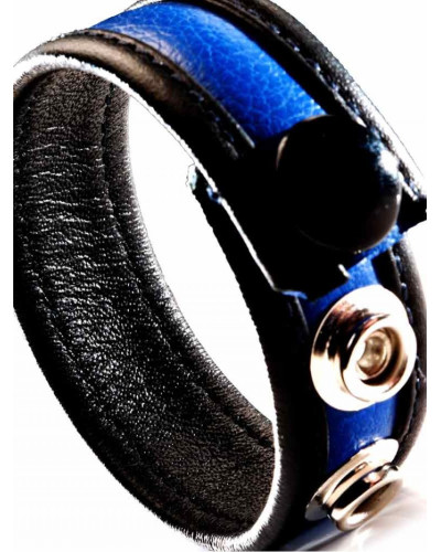 Cockring Cuir Bleu 