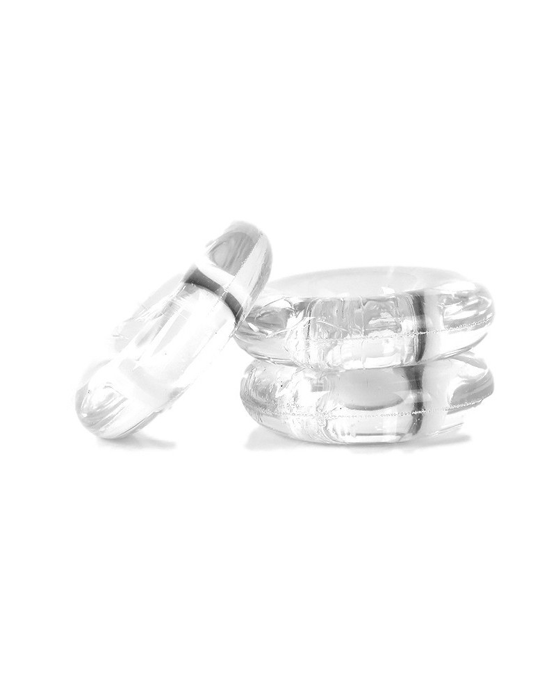 Lot de 3 cockrings Chubby Transparents 