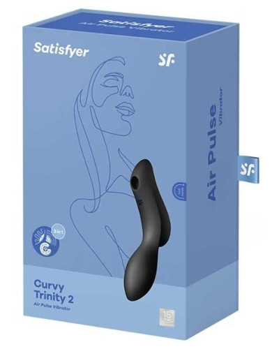Stimulateur de clitoris Curvy Trinity 2 Satisfyer Noir 