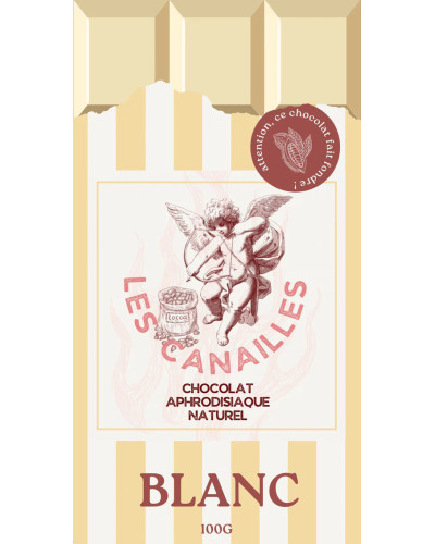 Tablette de Chocolat Aphrodisiaque BLANC 100 g 