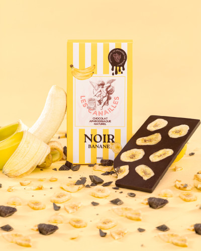 Tablette de Chocolat Aphrodisiaque NOIR Banane 100g 
