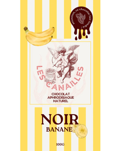 Tablette de Chocolat Aphrodisiaque NOIR Banane 100g 