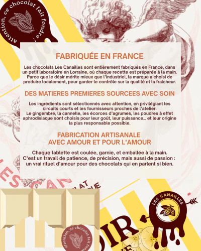 Tablette de Chocolat Aphrodisiaque NOIR Citron Confit 100g 