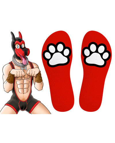 Chaussettes Paw Kinky Puppy Rouges 