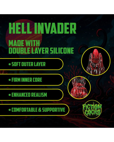 Gode Hell Invader 17 x 6 cm Rouge 