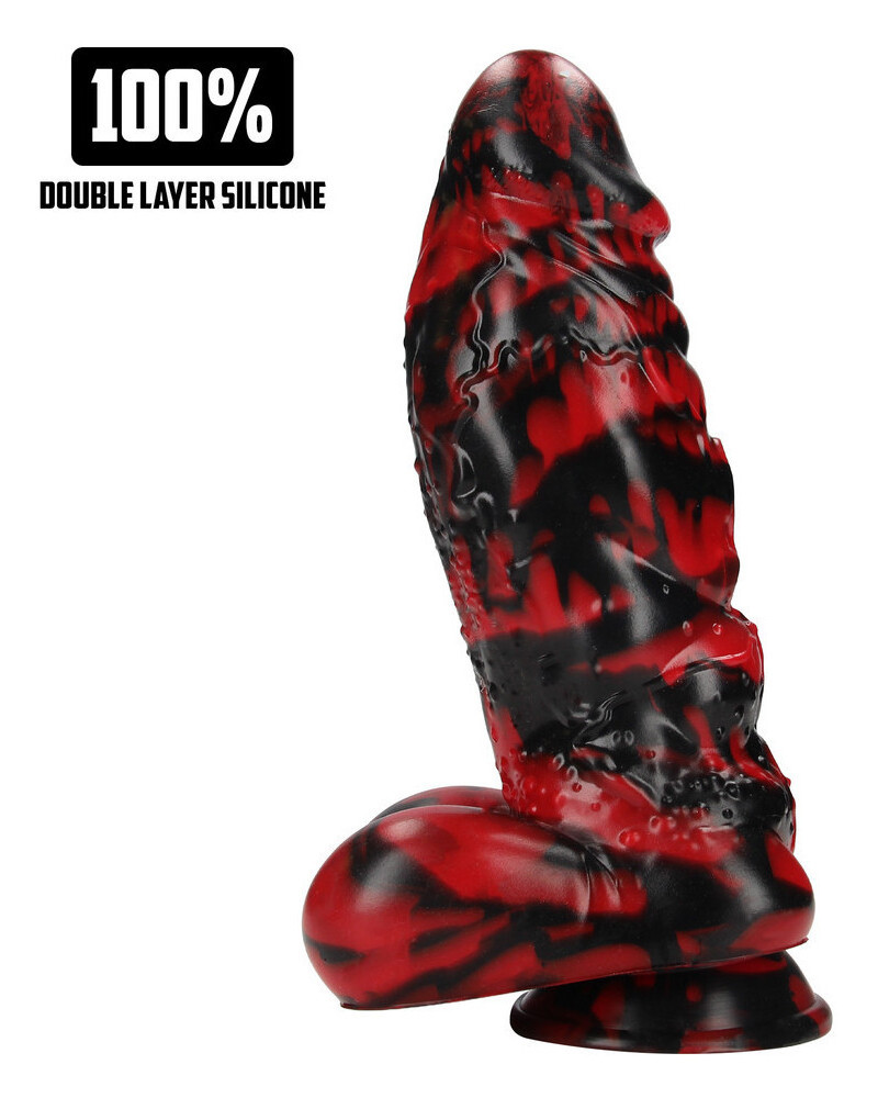 Gode Demon Master 16 x 6.5 cm Rouge 