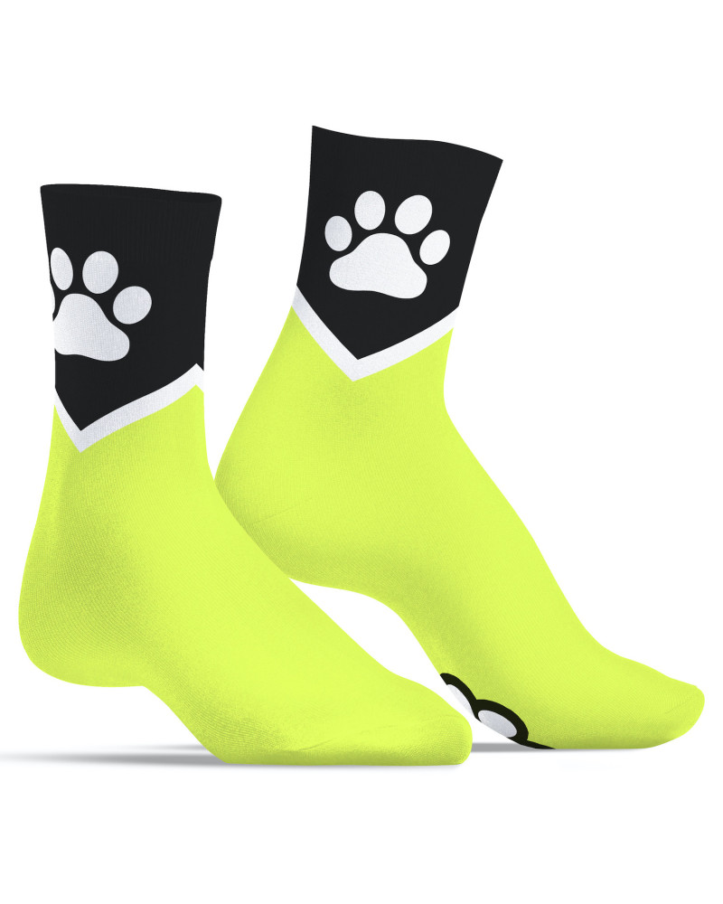 Chaussettes Paw Kinky Puppy Jaunes Fluo 