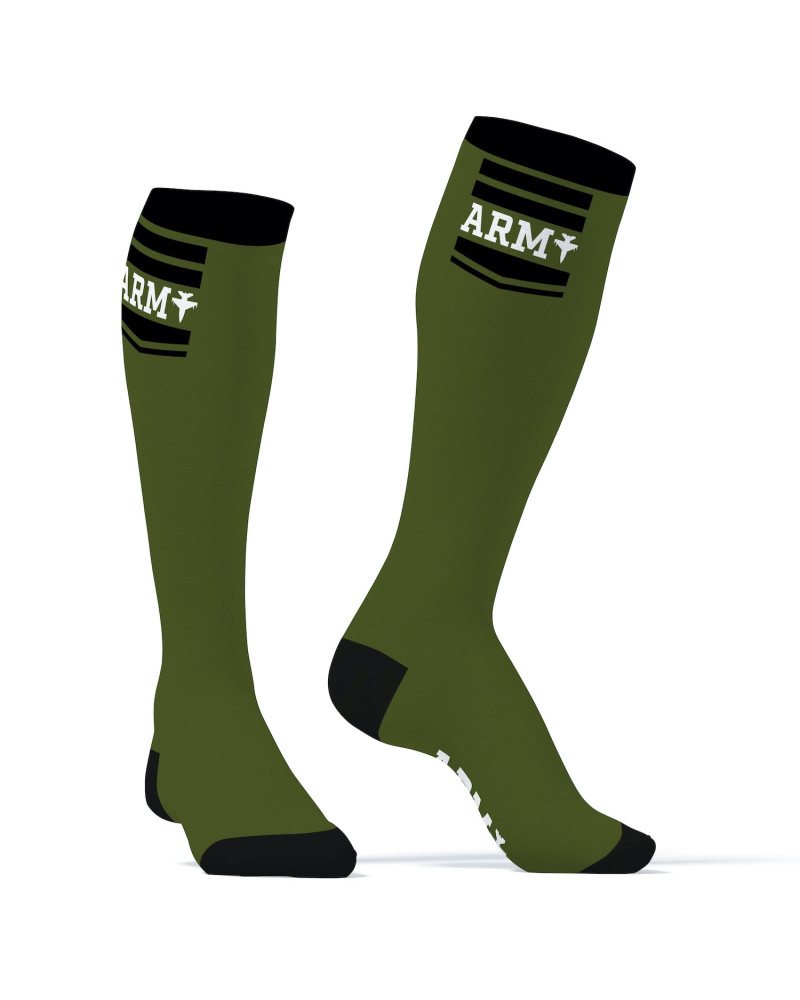 Chaussettes Hautes Hanky Army SneakXX Vertes 