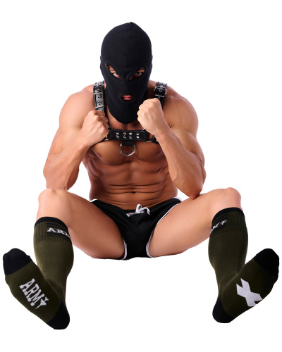 Chaussettes Hautes Hanky Army SneakXX Vertes 
