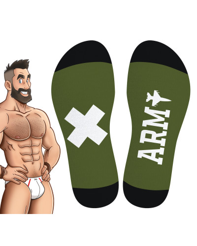 Chaussettes Hautes Hanky Army SneakXX Vertes 
