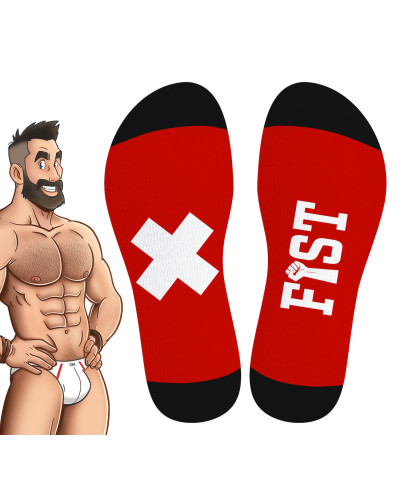 Chaussettes Hautes HANKY FIST SneakXX Rouge 