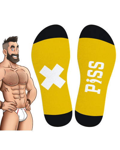 Chaussettes Hautes HANKY PISS SneakXX Jaunes 