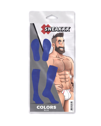 Chaussettes Hautes COLORS SneakXX Bleues 