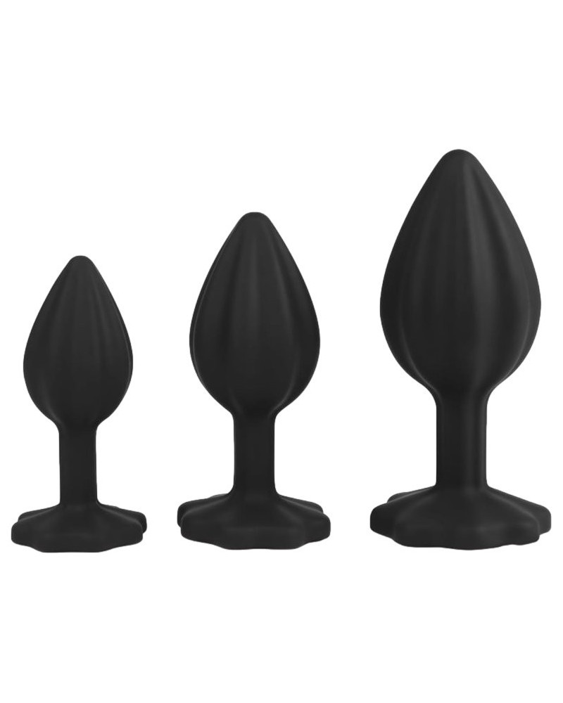 Set de 3 Plugs Pearcrossed Noir-rouge 