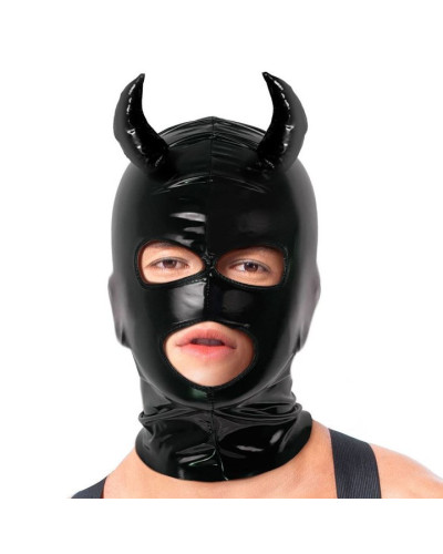 Masque avec cornes Daemon Noir 