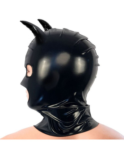 Masque avec cornes Daemon Noir 