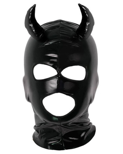 Masque avec cornes Daemon Noir 