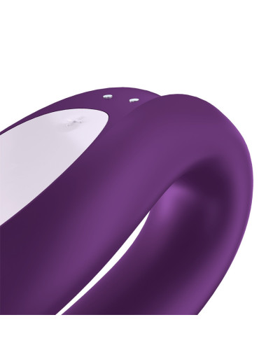 Stimulateur connecté Double Joy Satisfyer Mauve 