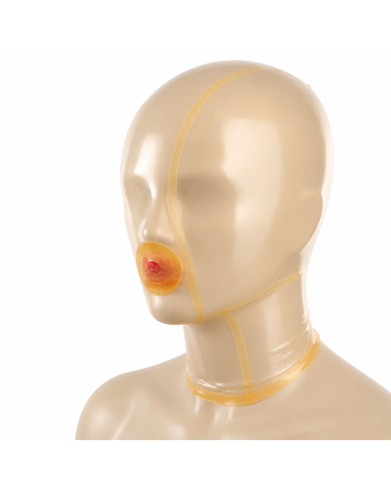 Cagoule en latex Komplete Face Transparente 