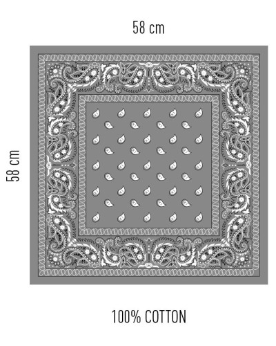 Foulard Bandana Hanky Code 58 x 58 cm Gris 