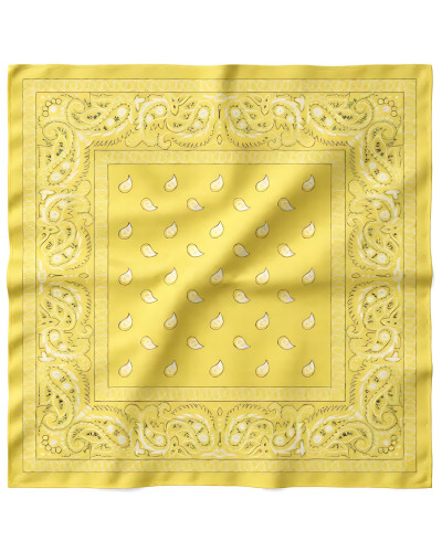 Foulard Bandana Hanky Code 58 x 58 cm Jaune 