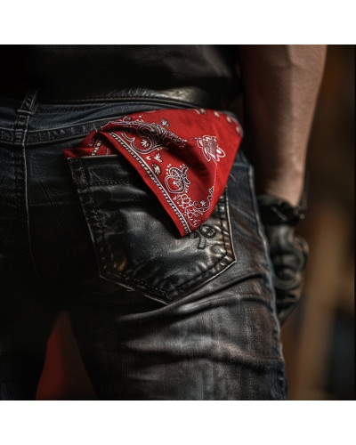 Foulard Bandana Hanky Code 58 x 58 cm Rouge 
