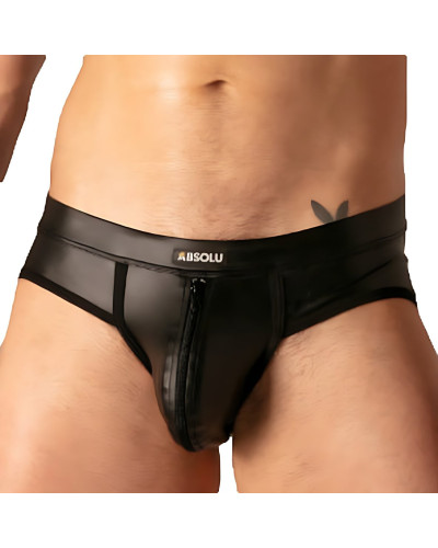 Slip avec Zip Master Noir 