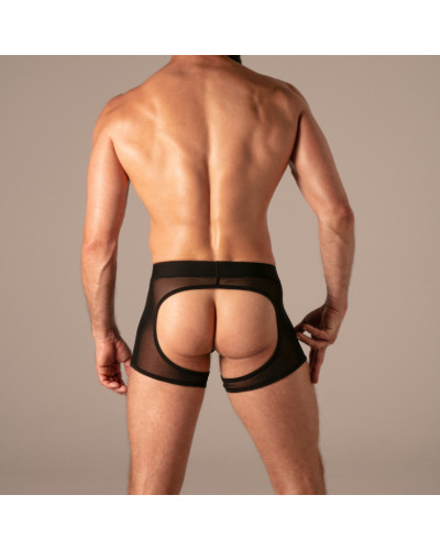 Bottomless Chaps Bare Mesh Noir 