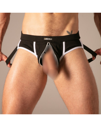 Jockbrief Rib Zip Noir 