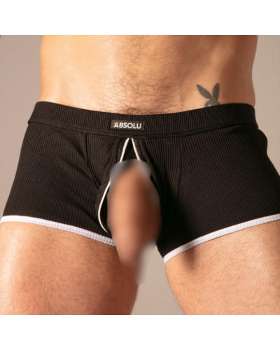 Boxer Rib Zip Noir 