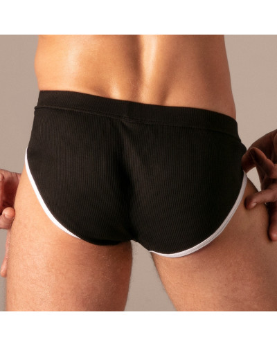 Slip Rib Open Noir 