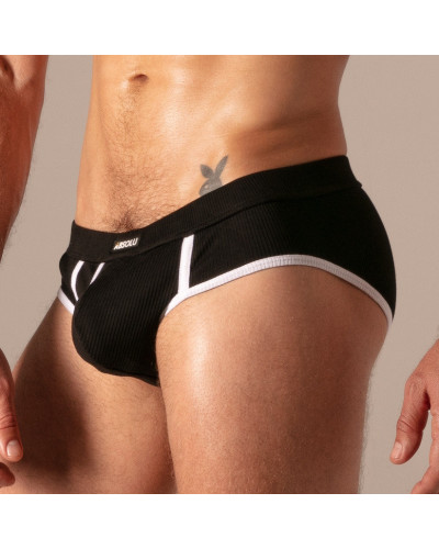 Slip Rib Open Noir 