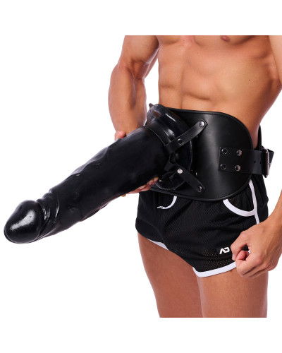 Harnais en cuir pour grand gode 