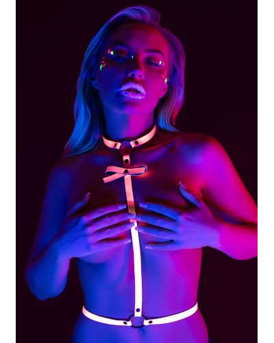 Harnais Sexy Glow In The Dark S/M Rose 