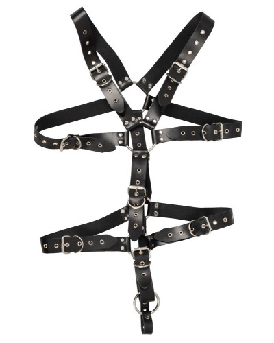 Harnais Complet en Cuir avec Anneau Pénien Leathercock S/L 