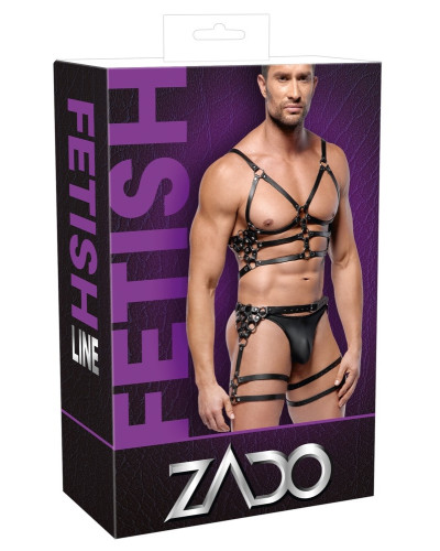 Harnais En Cuir Torse et Cuisses Leatherset M/L 