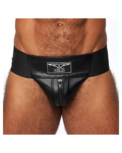 Jockstrap en cuir Mister B Noir  Couleur principale:Noir