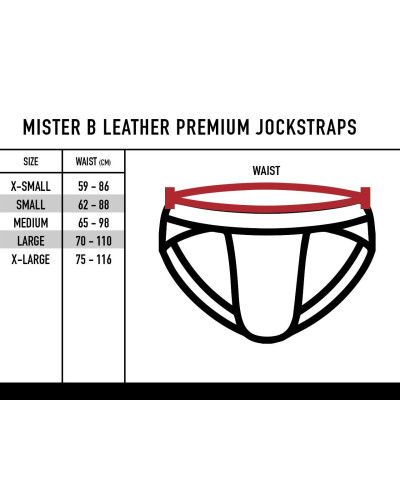 Jockstrap en cuir Mister B Noir  Couleur principale:Noir