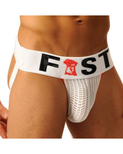 Jockstrap Fist logo Blanc  Couleur principale:Blanc