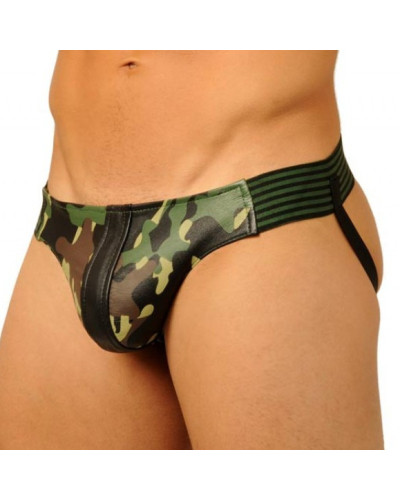 Jockstrap Fist Leather Camo Army  Couleur principale:Marron