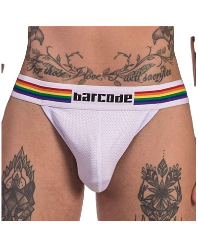 Jockstrap Barcode Pride Blanc  Couleur principale:Blanc