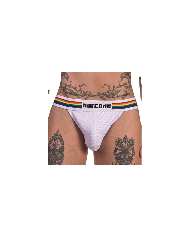Jockstrap Barcode Pride Blanc  Couleur principale:Blanc