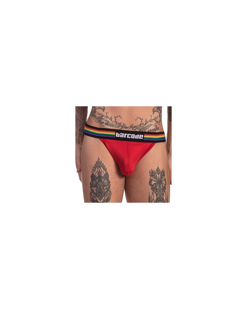 Jockstrap Barcode Pride rouge  Couleur principale:Rouge