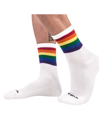 Chaussettes Half Socks Rainbow  Couleur principale:Blanc